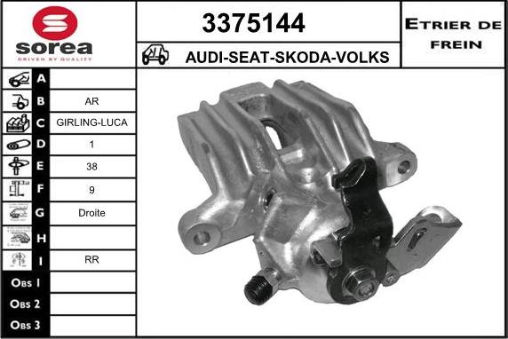 Sera 3375144 - Brake Caliper autospares.lv