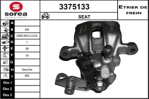 Sera 3375133 - Brake Caliper autospares.lv