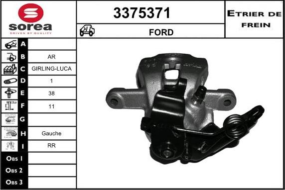 Sera 3375371 - Brake Caliper autospares.lv