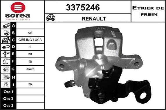 Sera 3375246 - Brake Caliper autospares.lv