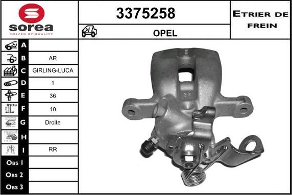 Sera 3375258 - Brake Caliper autospares.lv