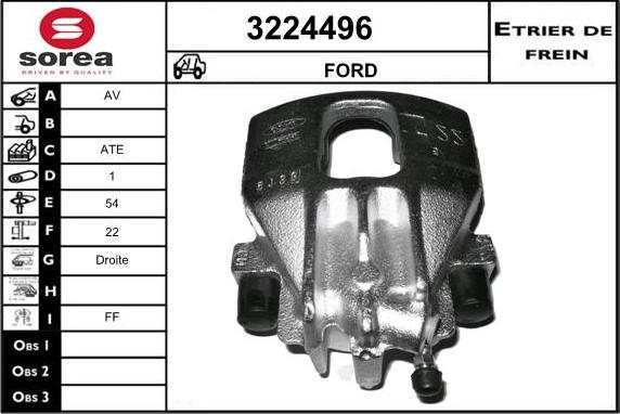 Sera 3224496 - Brake Caliper autospares.lv