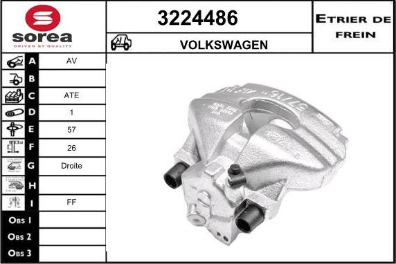 Sera 3224486 - Brake Caliper autospares.lv