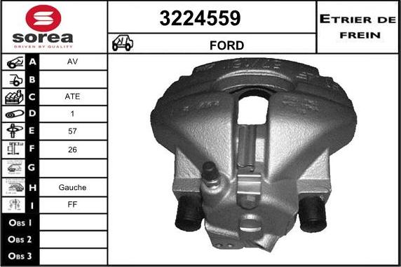 Sera 3224559 - Brake Caliper autospares.lv