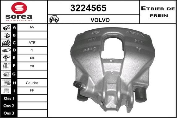 Sera 3224565 - Brake Caliper autospares.lv