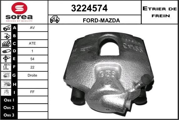 Sera 3224574 - Brake Caliper autospares.lv