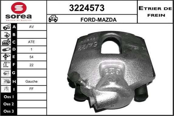 Sera 3224573 - Brake Caliper autospares.lv