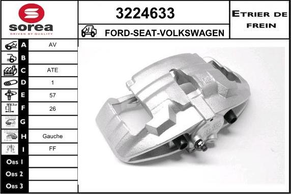 Sera 3224633 - Brake Caliper autospares.lv