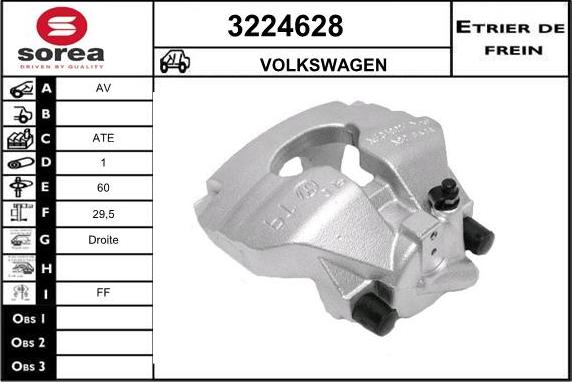 Sera 3224628 - Brake Caliper autospares.lv