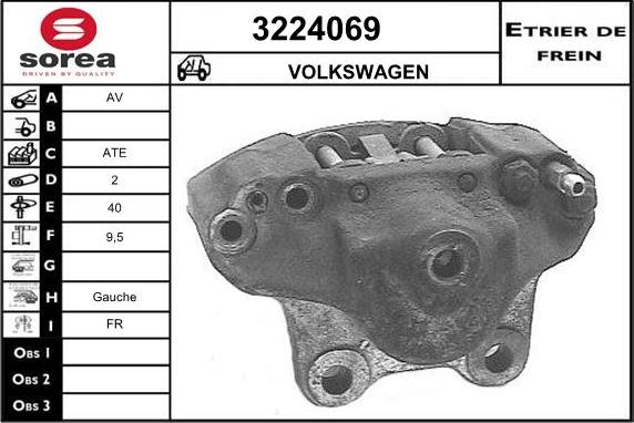 Sera 3224069 - Brake Caliper autospares.lv