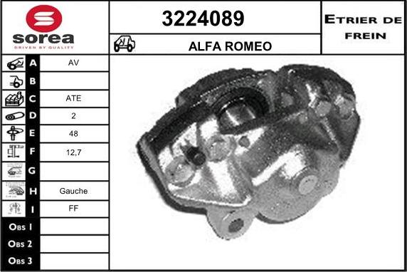 Sera 3224089 - Brake Caliper autospares.lv