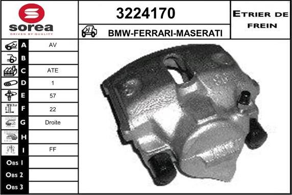 Sera 3224170 - Brake Caliper autospares.lv