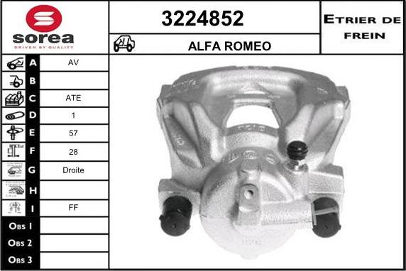 Sera 3224852 - Brake Caliper autospares.lv