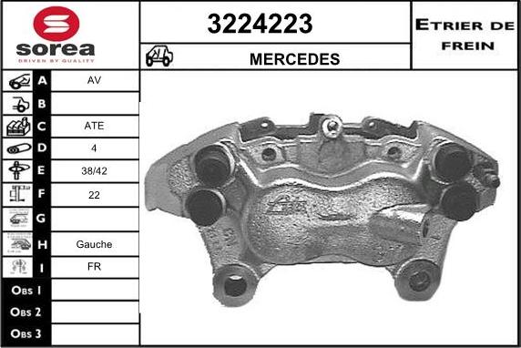 Sera 3224223 - Brake Caliper autospares.lv