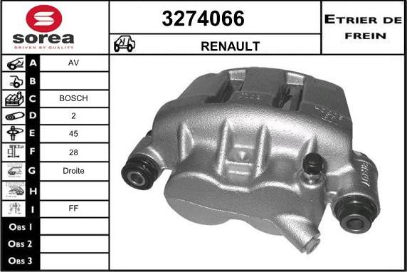 Sera 3274066 - Brake Caliper autospares.lv