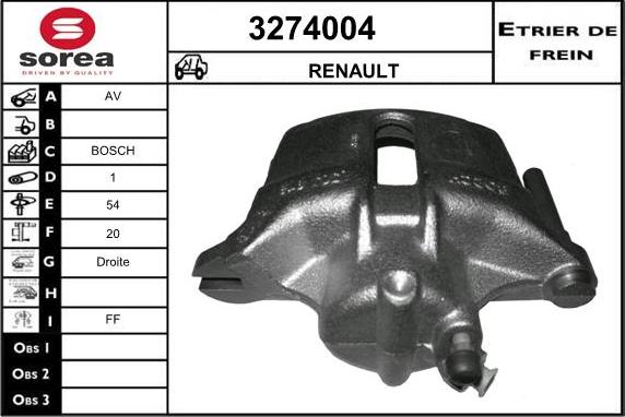 Sera 3274004 - Brake Caliper autospares.lv