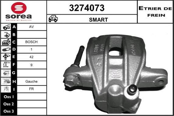 Sera 3274073 - Brake Caliper autospares.lv