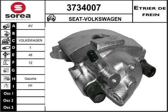 Sera 3734007 - Brake Caliper autospares.lv