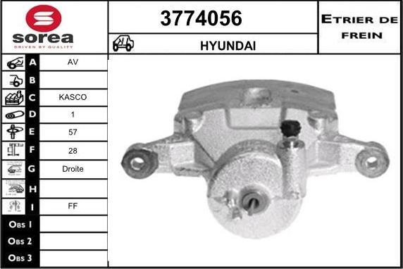 Sera 3774056 - Brake Caliper autospares.lv