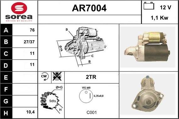 Sera AR7004 - Starter autospares.lv