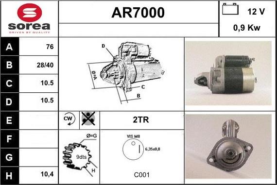 Sera AR7000 - Starter autospares.lv