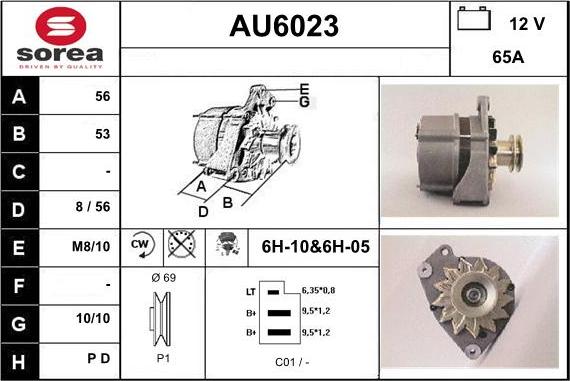 Sera AU6023 - Alternator autospares.lv