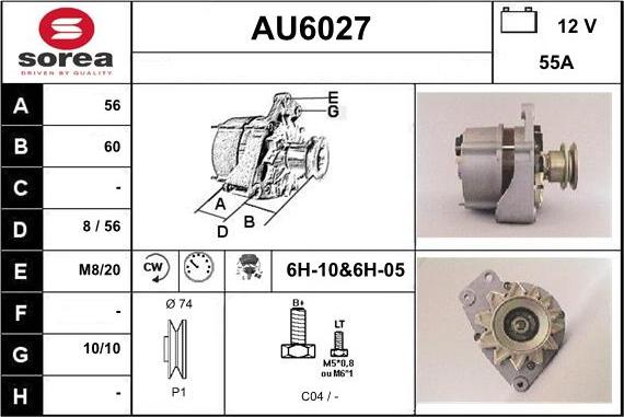 Sera AU6027 - Alternator autospares.lv