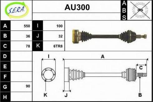 Sera AU300 - Drive Shaft autospares.lv