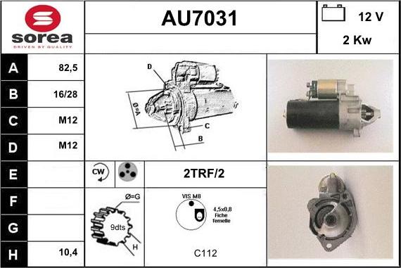 Sera AU7031 - Starter autospares.lv