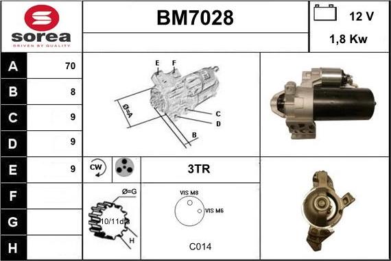 Sera BM7028 - Starter autospares.lv