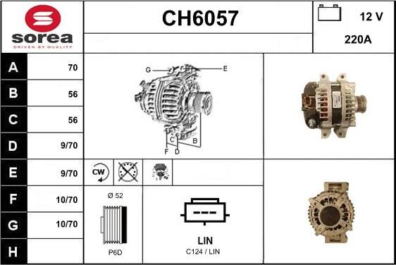 Sera CH6057 - Alternator autospares.lv