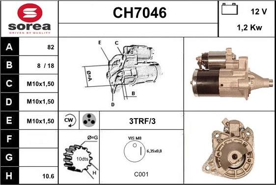 Sera CH7046 - Starter autospares.lv