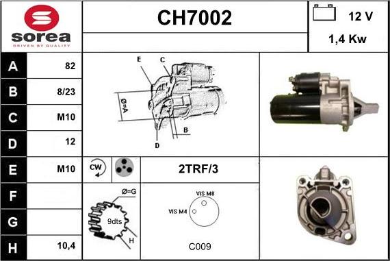 Sera CH7002 - Starter autospares.lv