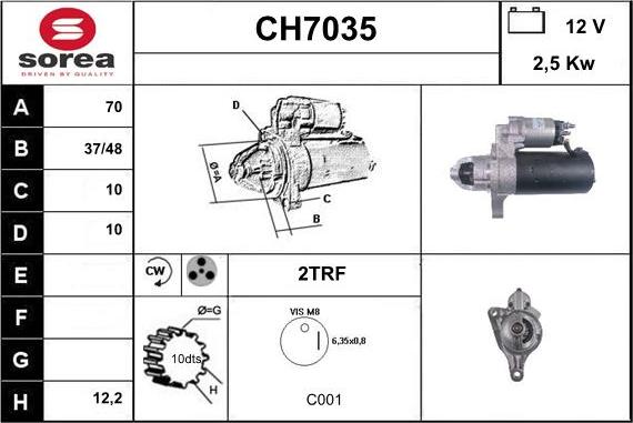 Sera CH7035 - Starter autospares.lv