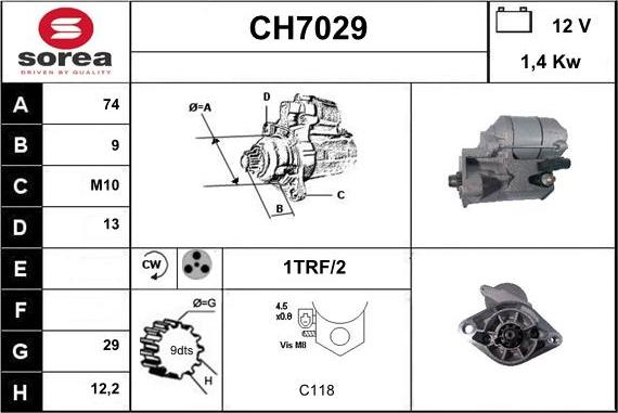 Sera CH7029 - Starter autospares.lv