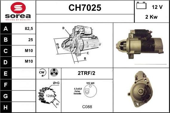 Sera CH7025 - Starter autospares.lv