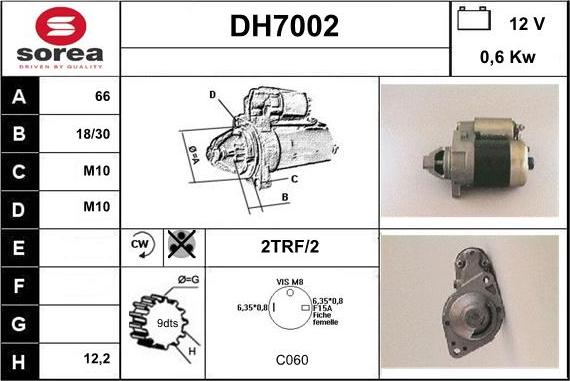 Sera DH7002 - Starter autospares.lv