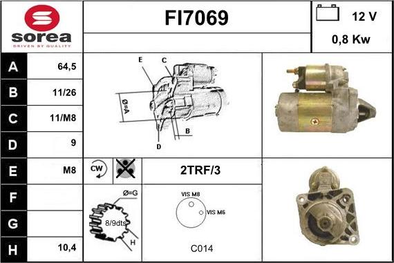 Sera FI7069 - Starter autospares.lv