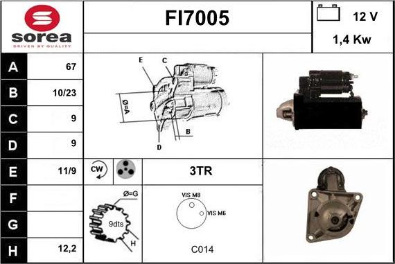 Sera FI7005 - Starter autospares.lv