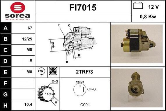 Sera FI7015 - Starter autospares.lv