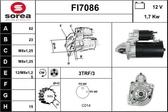 Sera FI7086 - Starter autospares.lv