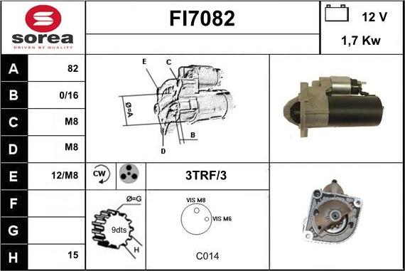 Sera FI7082 - Starter autospares.lv