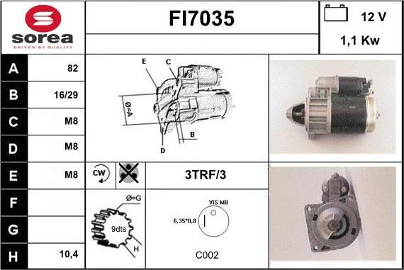 Sera FI7035 - Starter autospares.lv