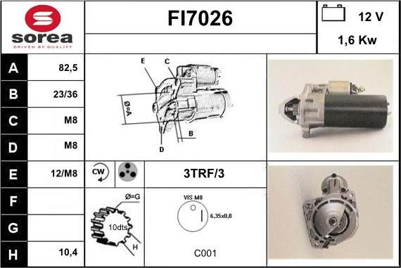 Sera FI7026 - Starter autospares.lv