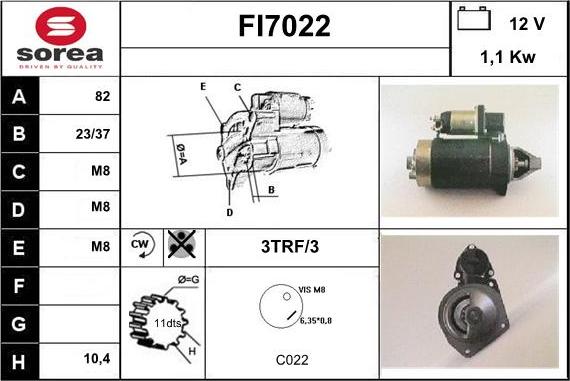 Sera FI7022 - Starter autospares.lv