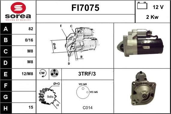 Sera FI7075 - Starter autospares.lv