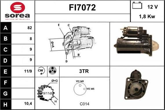 Sera FI7072 - Starter autospares.lv