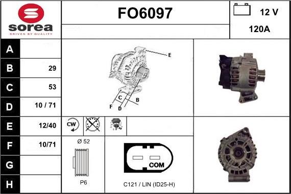 Sera FO6097 - Alternator autospares.lv
