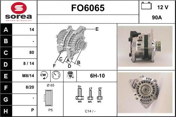 Sera FO6065 - Alternator autospares.lv