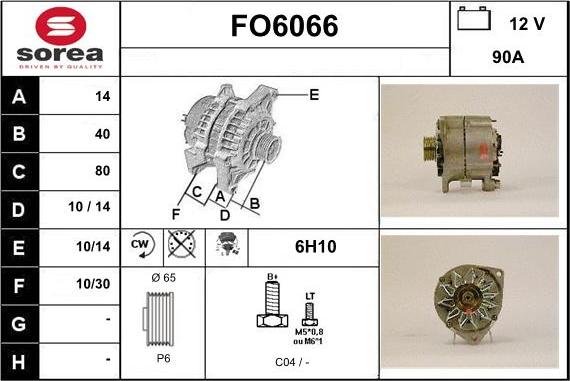 Sera FO6066 - Alternator autospares.lv